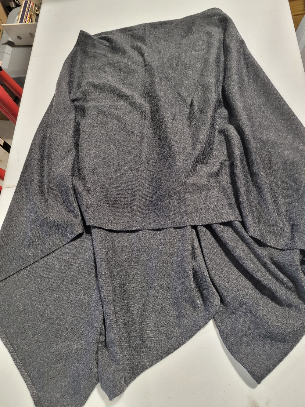 Kerisma Dark Gray Draped Serape Cardigan Cape - Picture 3 of 3